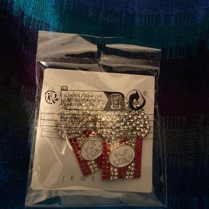 Rhinestone popcorn earrings!